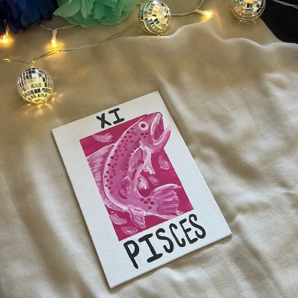 Pisces Tarot Card Painting - Picture 4 of 9